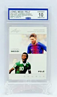 2022 Leaf Legend Double Lionel Messi / Pele #LMP Exclusive Legend Edit CCG 10