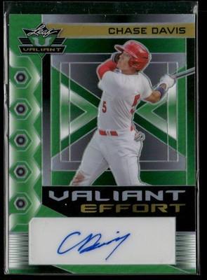 2023 Leaf Eclectic - Valiant Effort Green Prismatic #VE-CD1 Chase Davis AUTO #/5