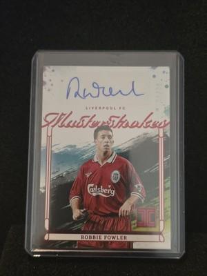 2024-25 Panini Impeccable Premier Leagu Robbie Fowler Masterstrokes Red Auto /99