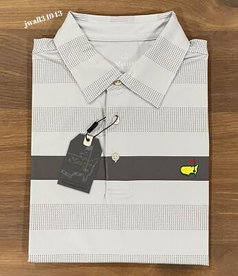 2026 MASTERS Men's Performance Tech Golf Polo Shirt Augusta National Gray NEW