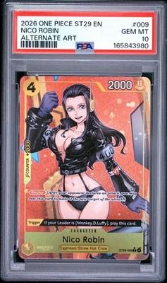 2026 ONE PIECE STARTER DECK ST29-EGGHEAD ALTERNATE ART #009 NICO ROBIN PSA 10