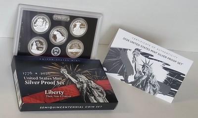 2026 S SILVER Proof Semiquincentennial Set of 5 Quarter with US MINT Box & COA