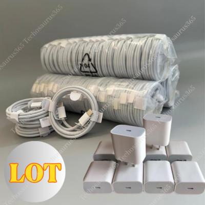 20W Fast Wall Charger Brick USB C Type C Cable Lot For Samsung iPhone 15 16 17
