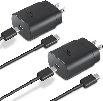 25w Super Fast Charger Type USB-C+10FT Cable For Samsung Galaxy S23 S22 S21 S20