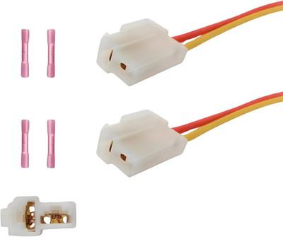 2Pack Universal Cooling Fan 2 Terminal Pigtail Plug Wire Harness Connector
