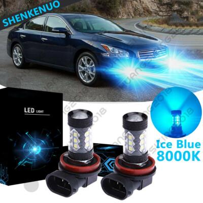 2pc Ice Blue 8000K 80W H8 H9 H11 LED Fog Light Bulbs HY For BMW E90 325 328 335i