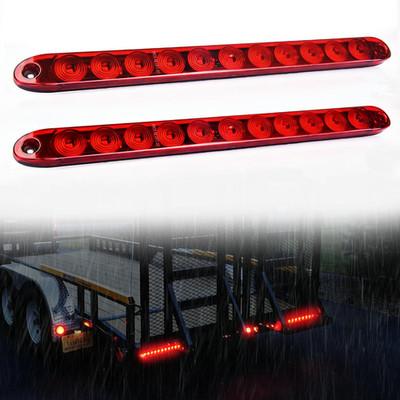 2PCS 16inch 11 LED Red Trailer Light Bar Waterproof Turn Signal Light Tail