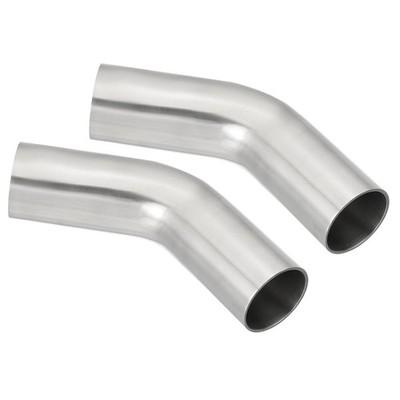 2PCS 45 Degree Bend Elbow 1 1/4 Inch OD Steel Exhaust Pipe Intercooler Connector