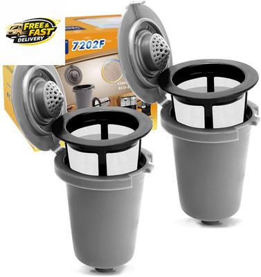 2PCS Reusable Filter Cup for Cuisinart Coffee Maker Filter Replacement Parts, Re