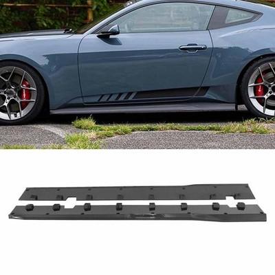 2PCS Side Skirts for Ford Mustang S650 2024-2026 ABS Carbon Fiber Painted