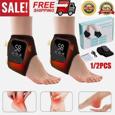 2X Electric Foot Ankle Massager Heating Vibration & Air Compression Pain Relief