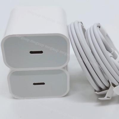 2X For iPhone17 16e 15 14 13 12 11 PD 20W USB C Fast Charger Cube Type C Cable