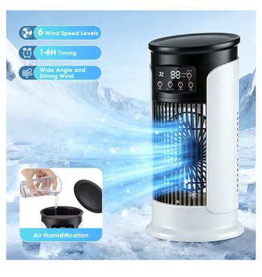 3-in-1 Portable Air Cooler Fan Humidifier 6 Speed LED Light