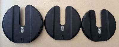 3 USED Bowflex SelectTech 552 Dumbbells Replacement Weight Plates SERIES 2 ONLY