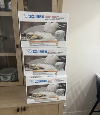 3 Zojirushi Neuro Fuzzy NS-ZCC10 Rice Cooker 5.5 Cups White 680W 120V