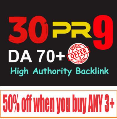 30 Backlinks 80+ DA Manually do Safe SEO Increase Google Rankings