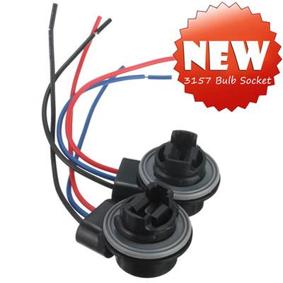 3057 3157 4157 Brake Turn Signal Light Bulb Socket Harness Wire Plug Connector