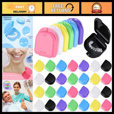 32 Pcs Dental Retainer Case with Vent Holes - Multicolor Mouth Guard Storage Box