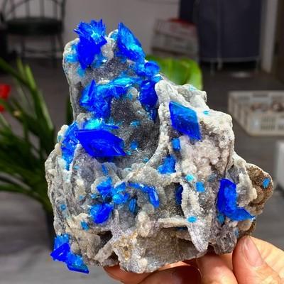 340G Newly discovered Blue Potassium alum Crystal cluster Stunning Crystal