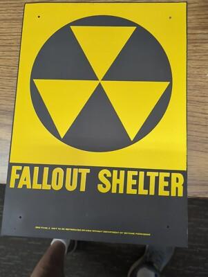 $36 Original Fallout Shelter Sign Not a Reproduction Free Shipping!