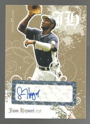 37/50 Jason Heyward Signed Auto 2007 Just Minors Justifiable Preview #JFPR-07 Br