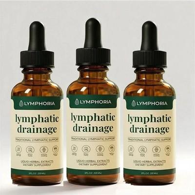 3Pack Lymphoria – Lymphatic Drainage Bloat Relief,& Immune Support 59ml,Detox