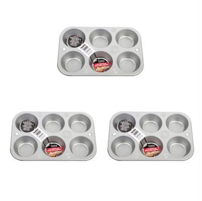 3PC Brand new Cooking Concepts 6-Cup Tin Muffin Pans
