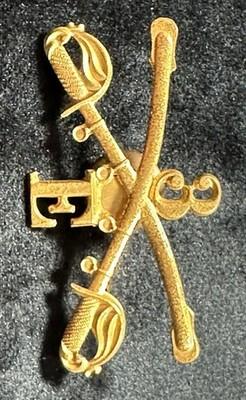 3rd Cavalry Troop E Spanish American War Hat Insignia - Active Unit CUBA ! Nice!