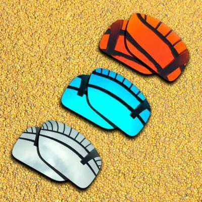 3Sets Lenses Replacement for-Oakley Double Edge OO9380 Polarized-Silver&Blue&Red