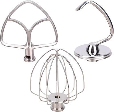 4.5-5 Qt Stand Mixer Attachments for Kitchenaid K45DH Dough Hook K45B Flat Beate