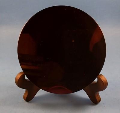 4" Black Obsidian Scrying Mirror Polished Healing Crystal Spiritual Decor Gift