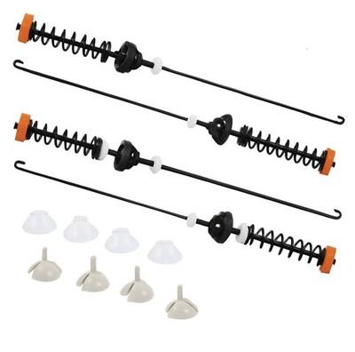 4-Pack Washer Suspension Rod Kit w/ Springs & Dampers, Metal, Black