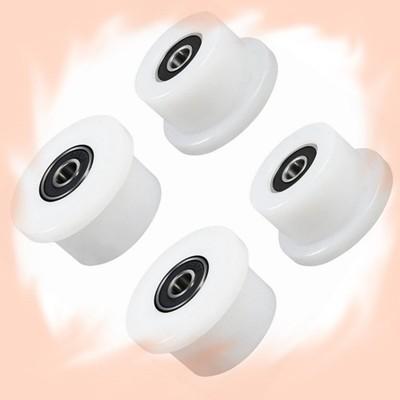 4 SET Total Gym Wheels/Rollers , Fits Models 1000, 1500 White A