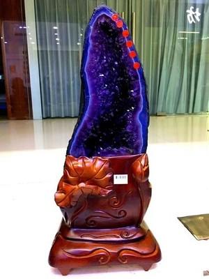 41.01LB Large Natural Amethyst Geode Cathedral Crystal Cluster Specimen Healing
