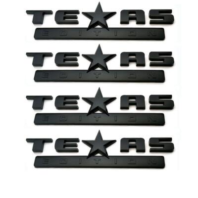 4PC 3D TEXAS EDITION EMBLEM For GM CHEVY SILVERADO SIERRA TRUCK UNIVERSAL DECAL