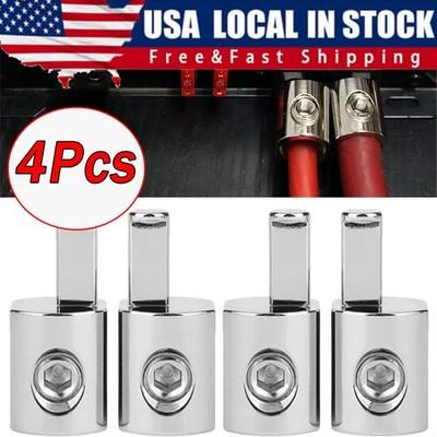 4PCS ILL Customz Offset Power and Ground 1/0 Gauge to 4 Gauge Amp Input Reducers