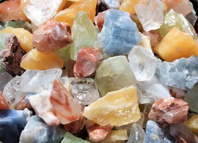 5 lb Mixed Calcite Rough Natural Mineral Stones - 'A' Grade Raw Crystals Bulk