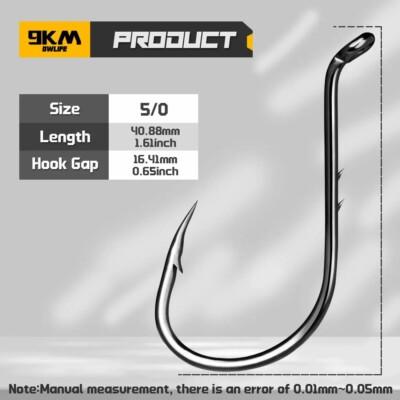 50~200Pc Octopus Fishing Hook High Carbon Steel Barbed Circle Hook for Saltwater