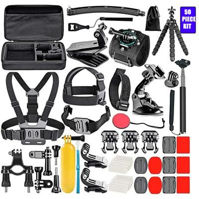 50 x For Gopro Hero 13 12 11 10 9 8 7 6 5 Accessory Kit Bundle Chest Head Mount