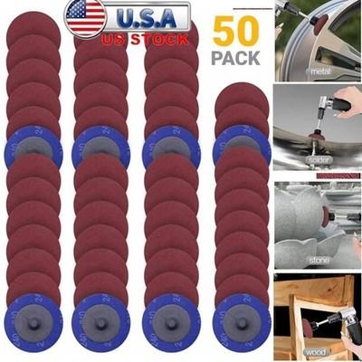 50P 2 inch 80 Grit Aluminum Oxide Roll Lock Die Grinder Sanding Grinding Disc&%%