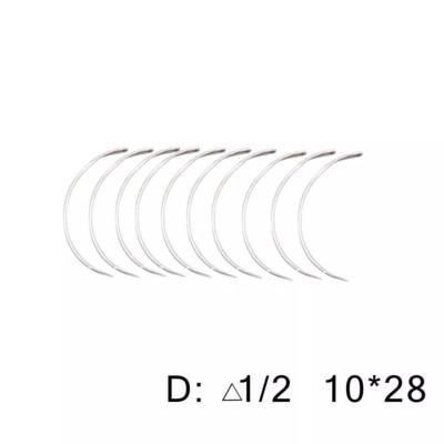 50Pcs Metal 1/2 Corner Medical Needle Surgical Veterinary Suture Needles Durable