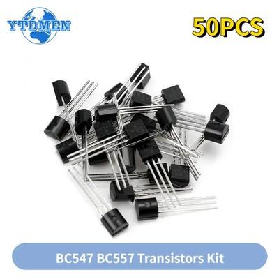 50PCS Transistor BC547 BC557 BC547B BC557B NPN PNP Triode Transistors DIY Kit