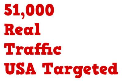 51,000 Real Traffic USA Targeted Organic w/ 5 Keywords on Google & Bing 30 Days