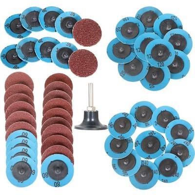 51 Pack 2 Inch 36 60 80 120 240 Grit Quick Change Die Grinder Sanding Discs