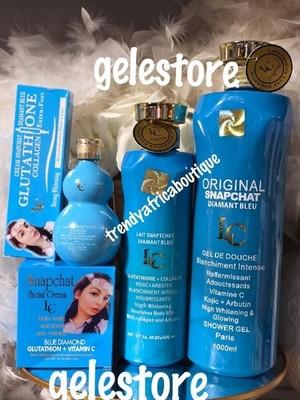 5pc. Lait snapchat Diamant blue Body lotion, serum, Shower Gel,Face Cream Set.π