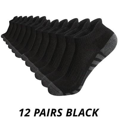 6-12 Pairs Mens Plain Solid Cotton Sports Ankle Athletic Socks Low Cut Size 9-13