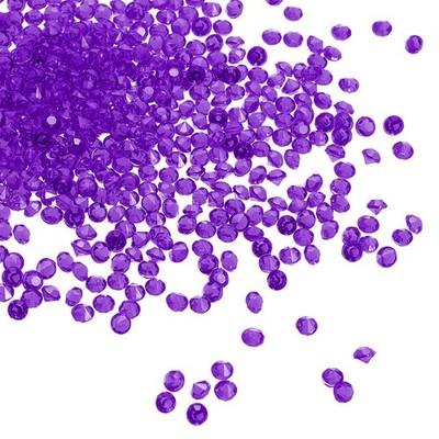 6000Pcs Acrylic Wedding Diamonds 3mm Table Crystals Confetti Dark Purple