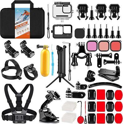 63 In 1 Gopro Hero 12 11 10 9 Accessory Bundle Waterproof Housing Mounts Straps