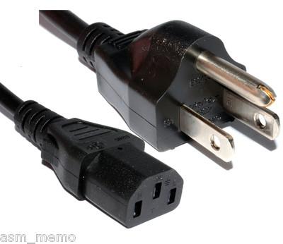 6ft AC Power Cord Cable 3 Prong US Plug for TV PRINTER PC DESKTOP HP Dell CISCO