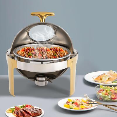 6L/6.3QT Roll Top Chafing Dish Food Warmer Buffet Set Servers for Parties
